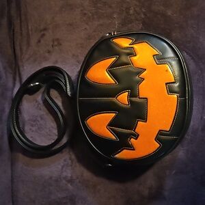 Love Pain and Stitches Orange and Black Reversable Pumpkin Kult Bag/Purse